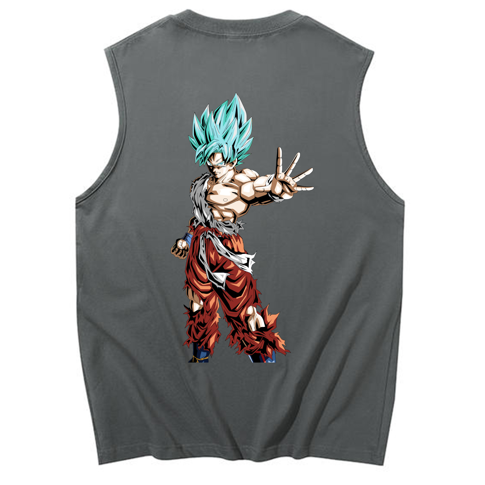 （画像用） ドラゴンボール 孫悟空（そん ごくう）Son Goku カカロット DRAGON BALL Kakarotto コットン100％タンクトップ（背面プリント）